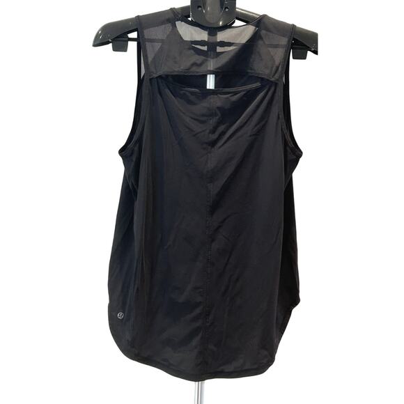 Lululemon Orange Theory Black Mesh Tank Top - Picture 2 of 2
